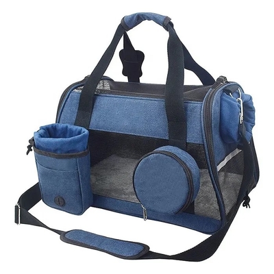 3 in 1 Katoenen van Cat Dog Travel Carrier Nylon Pu van de HuisdierenBoodschappentas Klein Materiaal