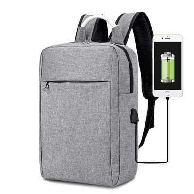 De manier waterdichte van het bedrijfs douaneembleem zaklaptop rugzak met usb het laden schooltas