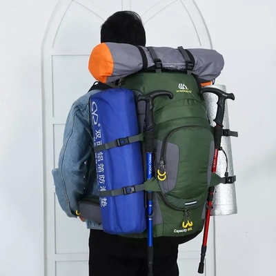 60L lichtgewicht Waterdichte Wandelingsrugzak 70cm Regendichte Rugzakken