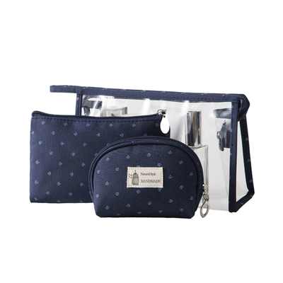 3Pcs dames ontruimt de Transparante Toiletry Zakkenpolyester 300D Kosmetische Zakken voor Reis