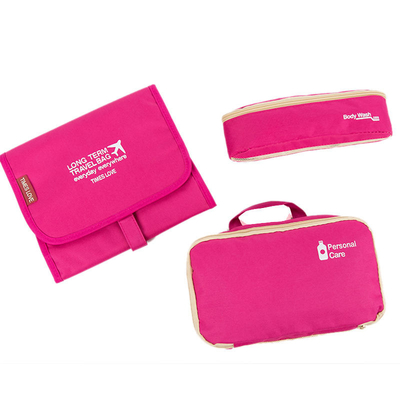 De vouwbare Reistoiletry Kosmetische van de de Make-upzak van de Zakopslag Organisator Polyester