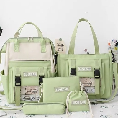 Groene Laptop van Rugzakreeksen de Zakmeisjes van het Studenten Duurzame Boek
