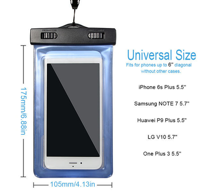 Het universele van de de Telefoonzak van Pvc Waterdichte Water van Smartphone Bestand Telefoongeval