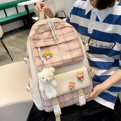 42cm het Mooie Net die van Studentenschool backpack sets 5 Stukken drukken Rugzak