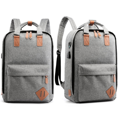 Grey Business Backpack Sets 43cm Usb die 3 in 1 Rugzak ISO aanrekenen