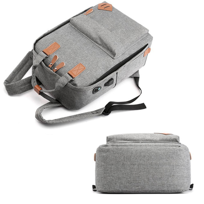 Grey Business Backpack Sets 43cm Usb die 3 in 1 Rugzak ISO aanrekenen