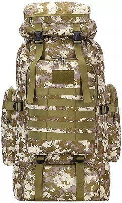 Van de de Camouflage Wandelende Rugzak 75L van BSCI Nylon de Mannen van de de Reis Kamperende Rugzak Vrouwen