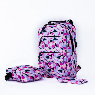 De nylon Dameslaptop Vastgestelde Rugzak maakt 3 Stukschooltas waterdicht