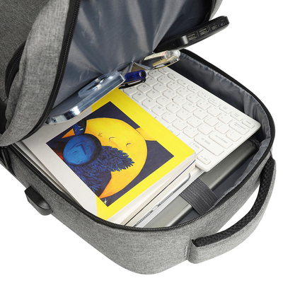 Grey Nylon Waterproof Laptop Backpack met Lader 1,37 voet BSCI