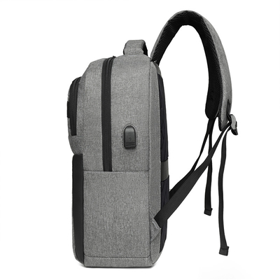 Grey Nylon Waterproof Laptop Backpack met Lader 1,37 voet BSCI