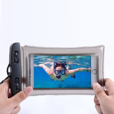 De universele Waterdichte Zak van de Celtelefoon het Duidelijke Drijvende Waterdichte Sleutelkoord van het Telefoongeval