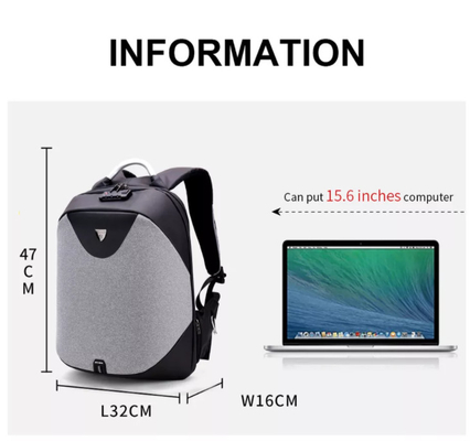 Polyester Bedrijfslaptop Rugzak 1,54 Duim Anti-diefstal Rugzak voor Mensenlaptop