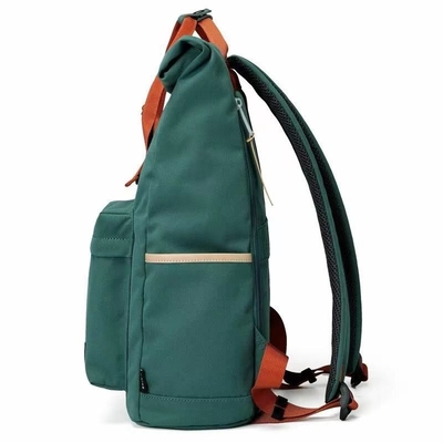 Groene 42cm Reislaptop OEM van de Rugzakoxford van het Rugzak Uitzetbare Broodje Hoogste