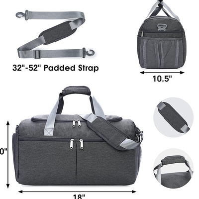 18“ van de Zakduffle van de Gymnastiek de Anti-diefstal Reis Zak met de Natte Zak van het Schoencompartiment