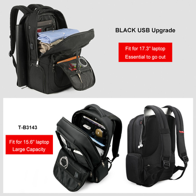 Het Laden van BSCI Usb Bedrijfsreislaptop Rugzak voor Mensen 29*9*20cm