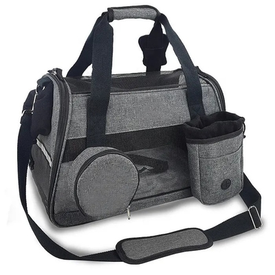 3 in 1 Katoenen van Cat Dog Travel Carrier Nylon Pu van de HuisdierenBoodschappentas Klein Materiaal