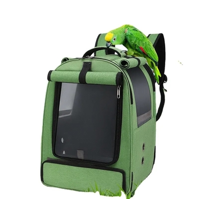 De lichtgewicht van de het HuisdierenBoodschappentas van de Vogelpapegaai Kooi Openluchtmesh large foldable travel backpack